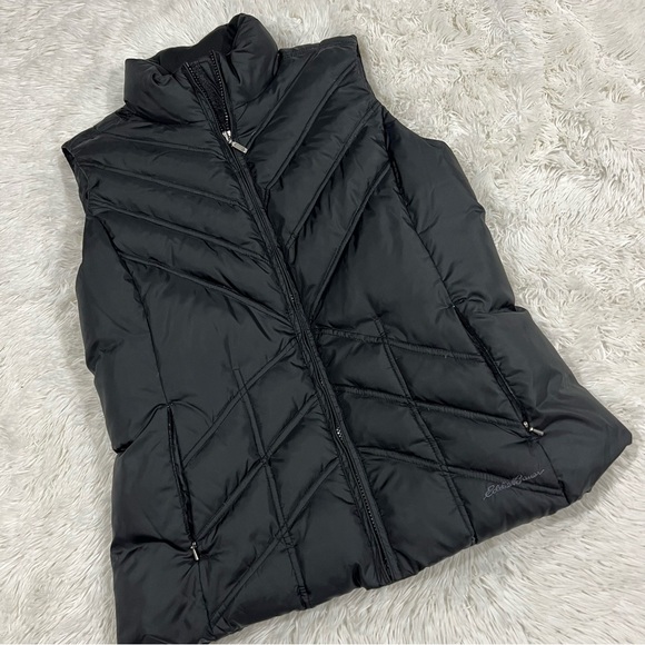 Eddie Bauer Jackets & Blazers - Eddie Bauer Black Quilted Womans Goose Down Vest Size Medium